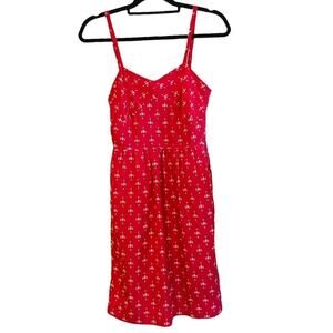 J.Crew Red White‎ Sun Dress Size 0